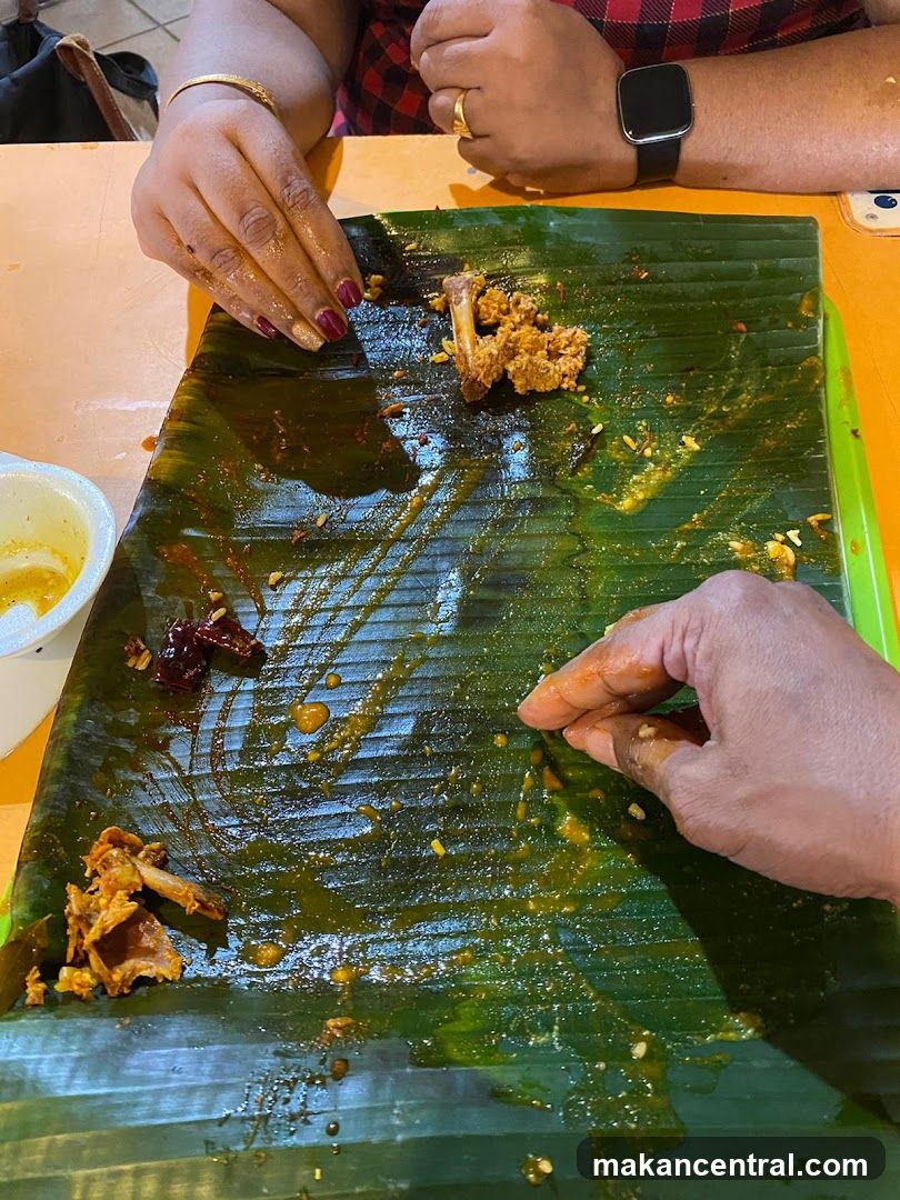 Messy Banana Leaf Meal