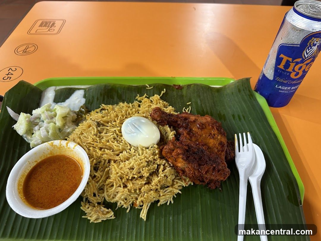 Chicken Biryani with Tiger Beer