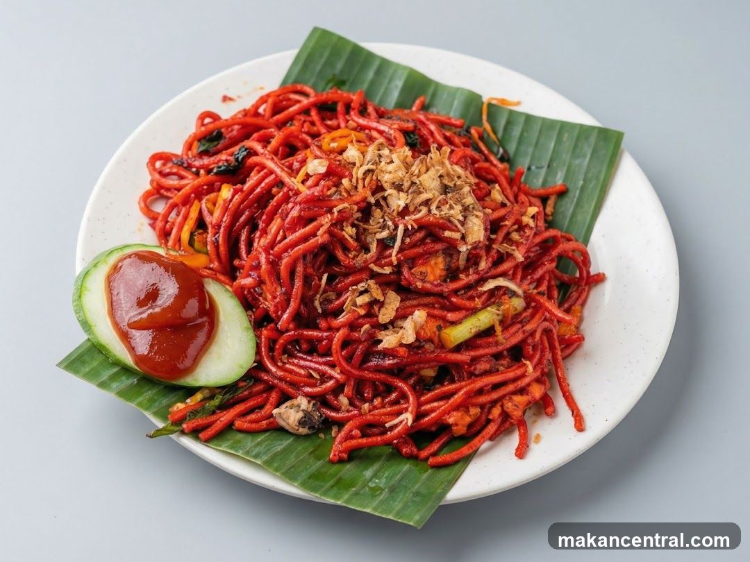 Spicy Noodles with Garnish