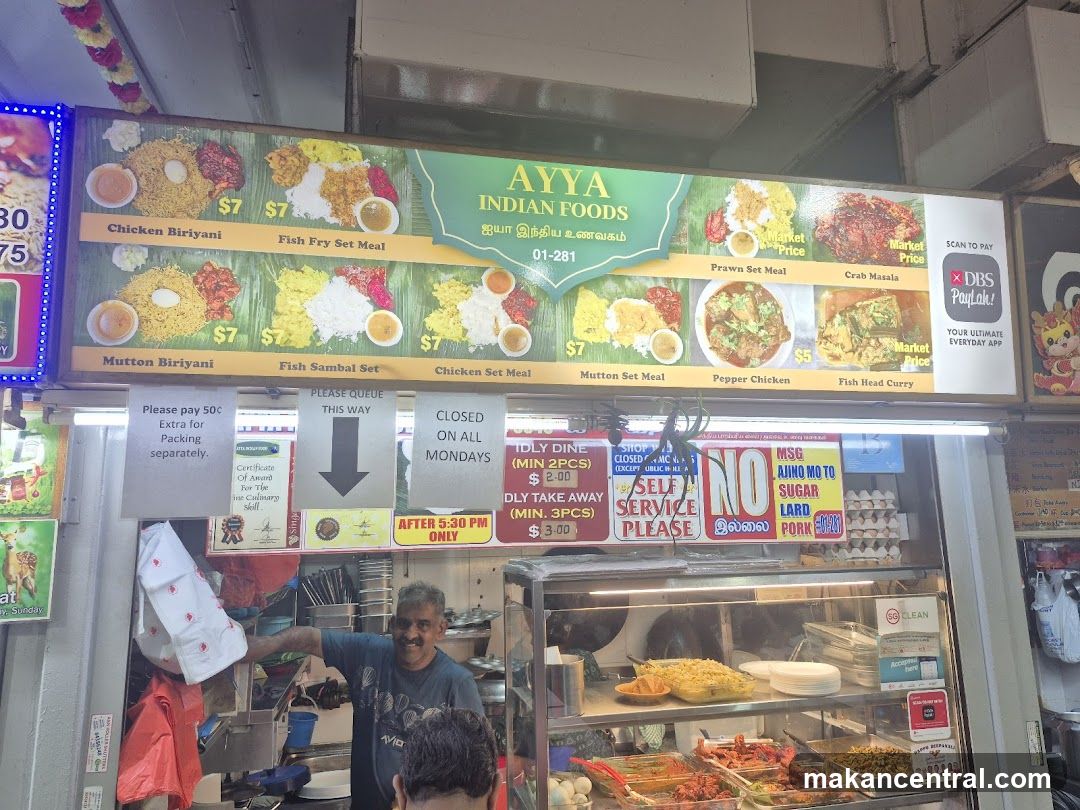 Indian Food Stall Menu
