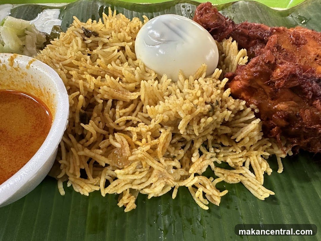Chicken Biryani with Egg and Curry