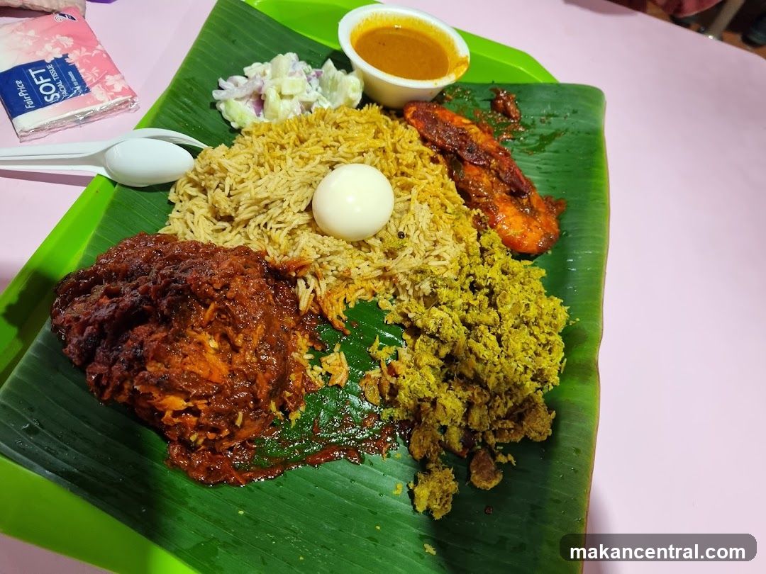 Indian Meal on Banana Leaf