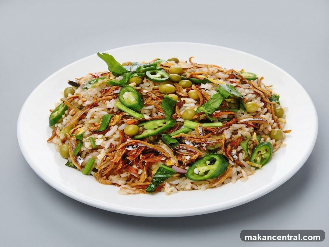 Fried Rice with Anchovies and Vegetables