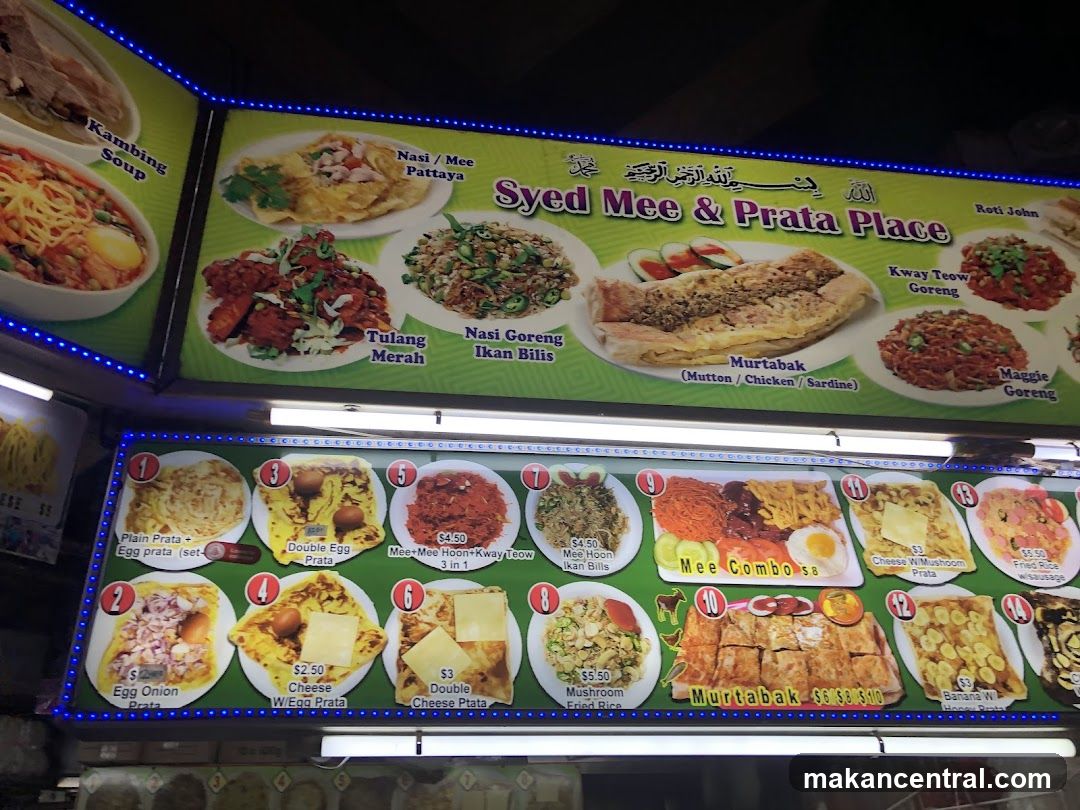 Syed Mee & Prata Place Menu