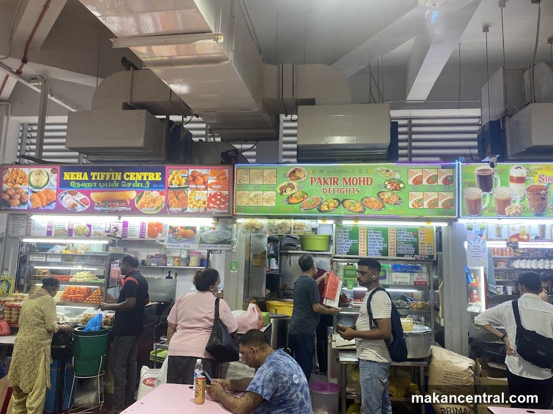 Food stalls in a market