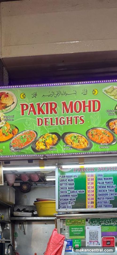 Pakir Mohd Delights Menu