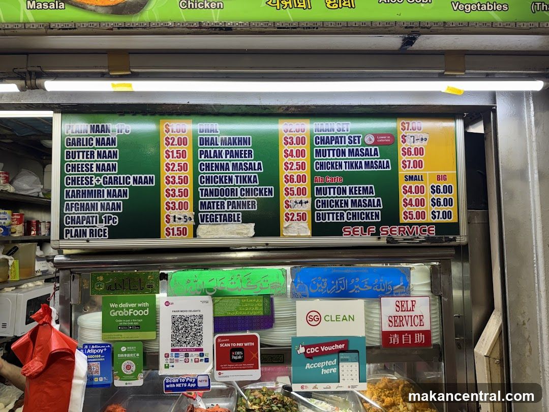Indian Food Menu
