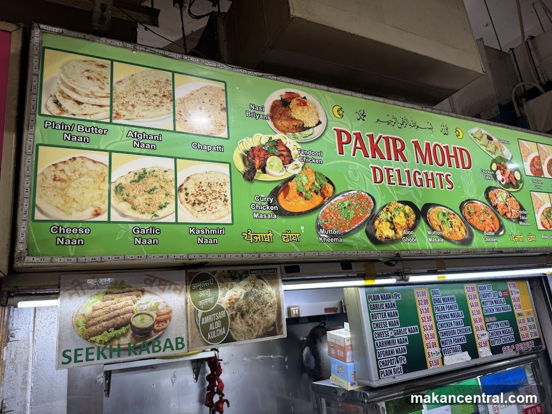 Pakir Mohd Delights Menu and Food Display