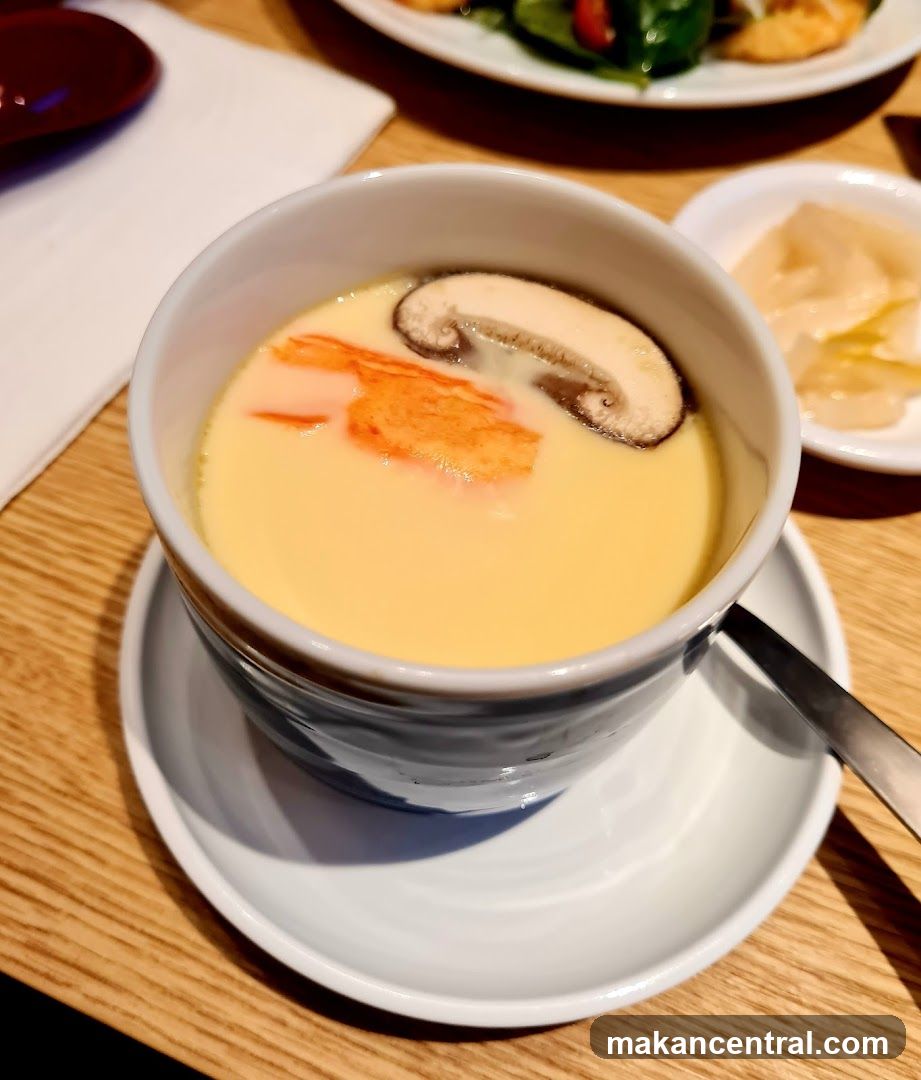 Chawanmushi with Mushroom and Crab Stick