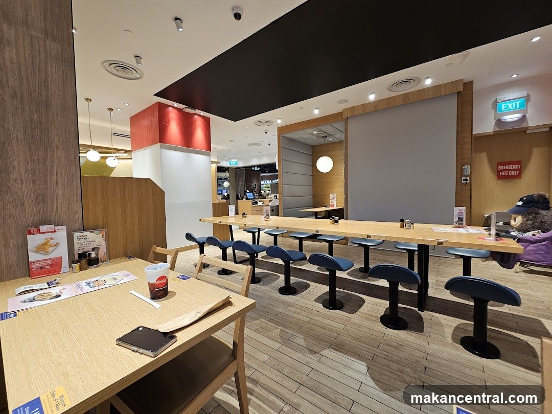 Restaurant Interior with Dining Tables and Stools