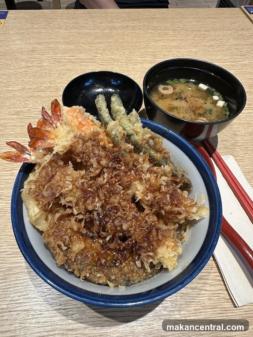 Tempura Rice Bowl and Miso Soup