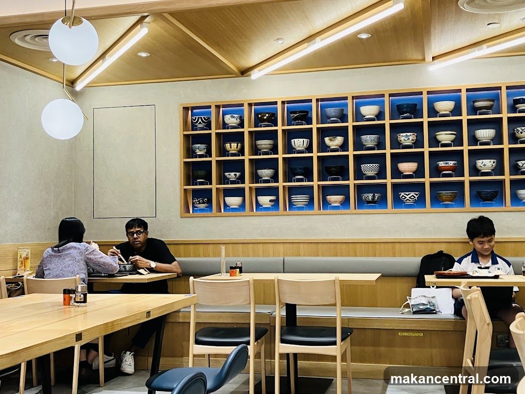 Restaurant Interior with Display of Bowls