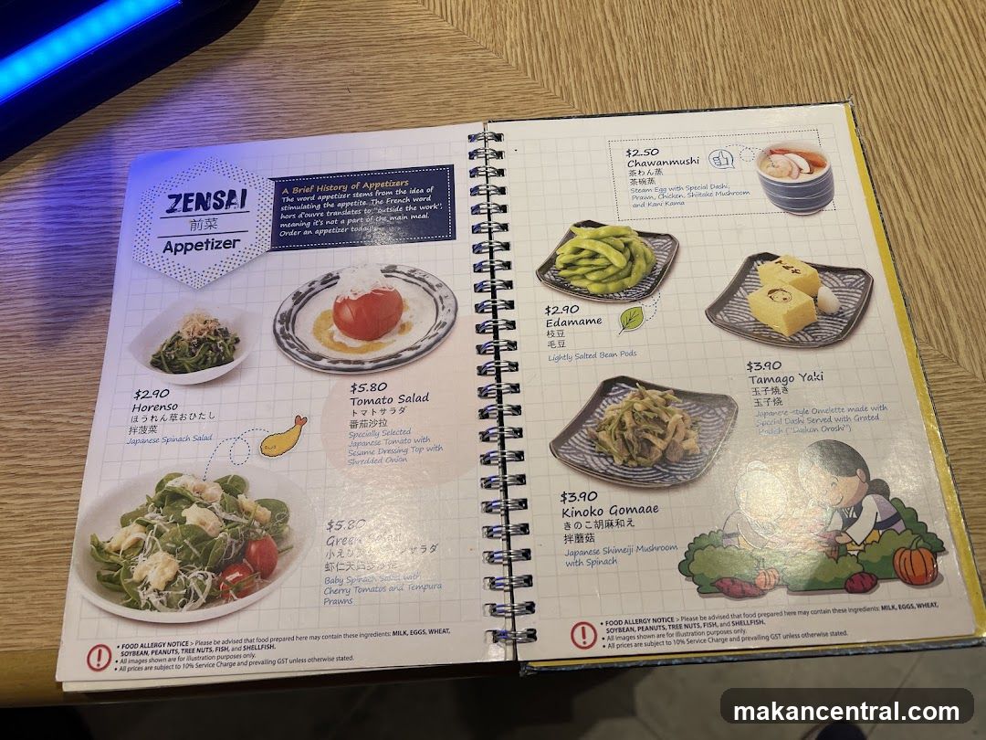 Appetizer Menu