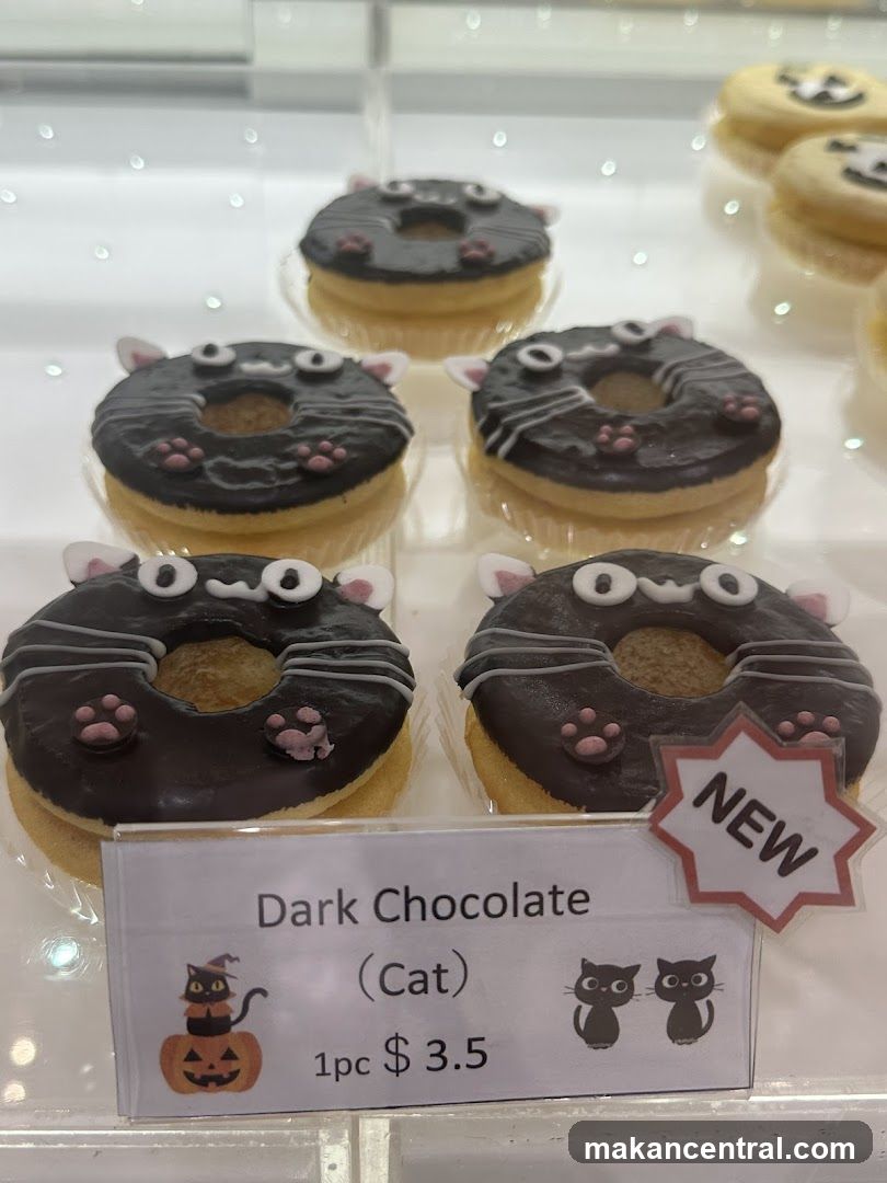 Cat-shaped Dark Chocolate Donuts