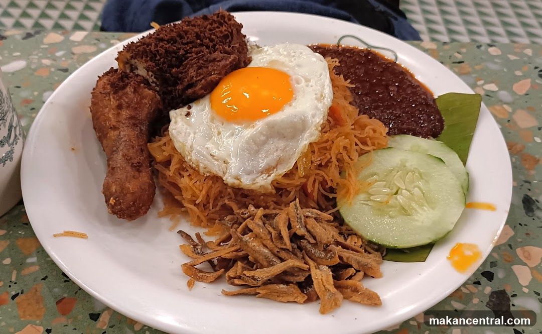 Nasi Lemak with Fried Chicken