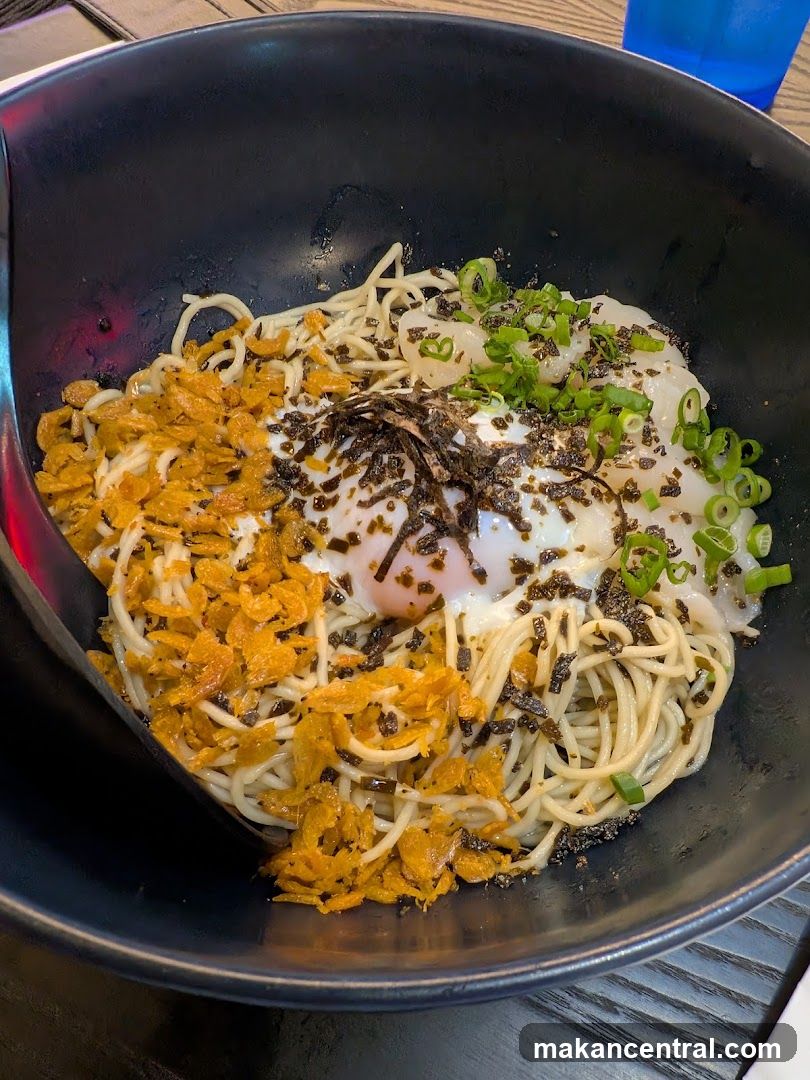 Noodle Dish with Egg and Toppings