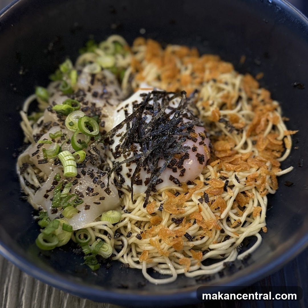 Noodle Dish with Egg and Toppings