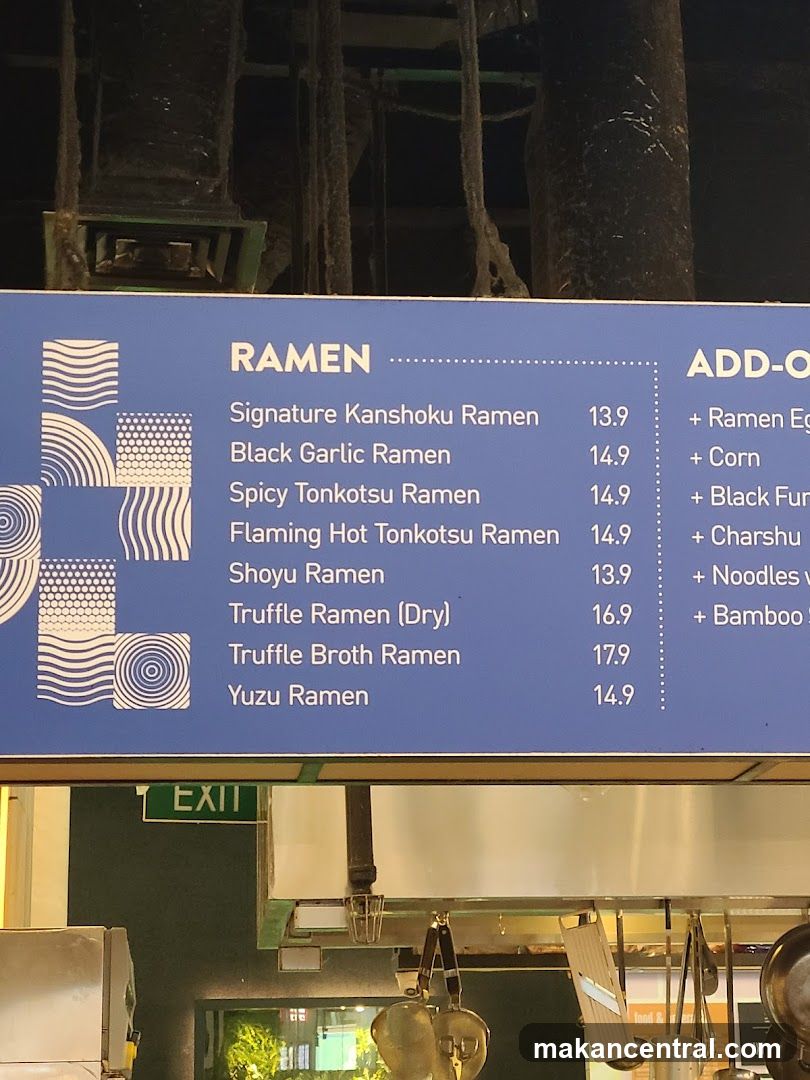 Ramen Menu