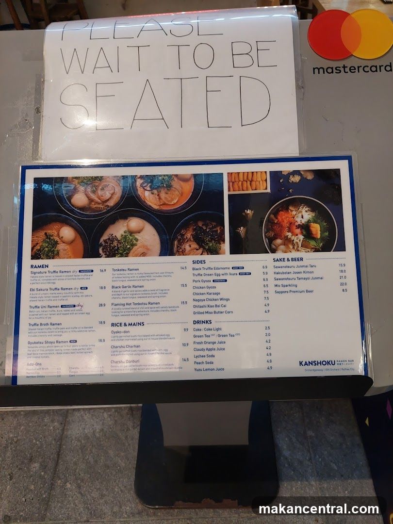 Ramen Menu