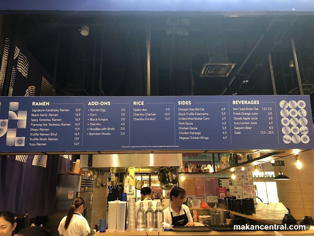 Ramen Menu