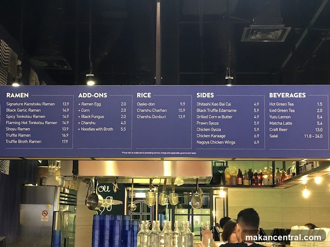 Ramen Menu