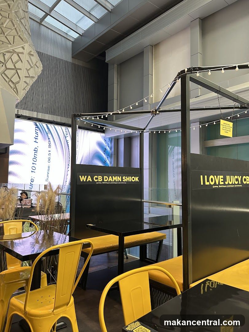 Seating Area with Bright Yellow Chairs