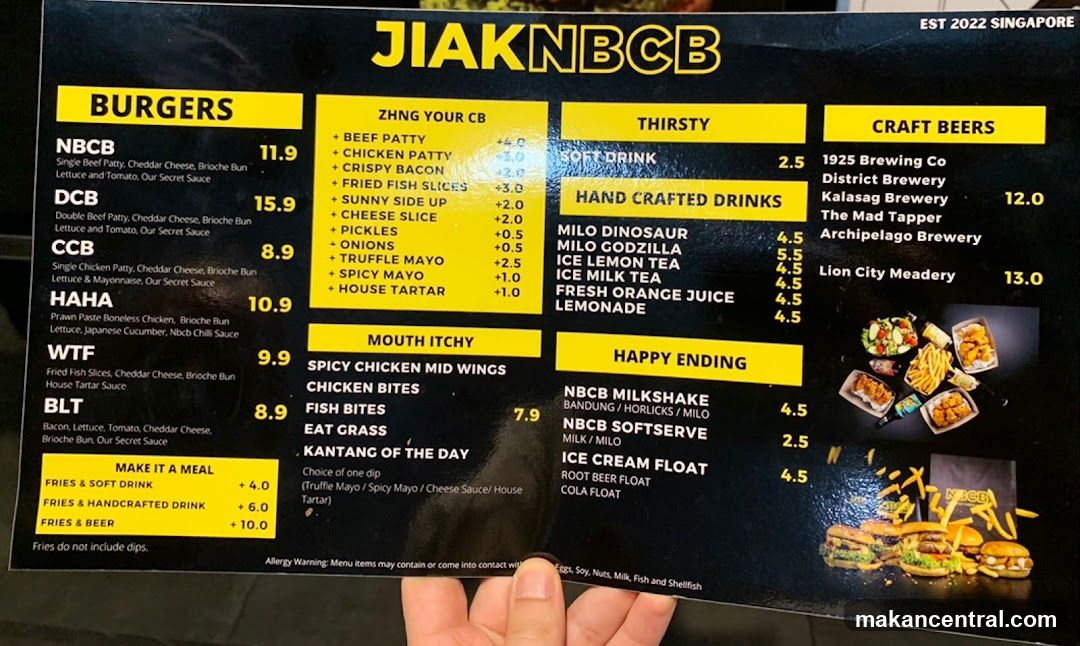 JIAKNBCB Menu