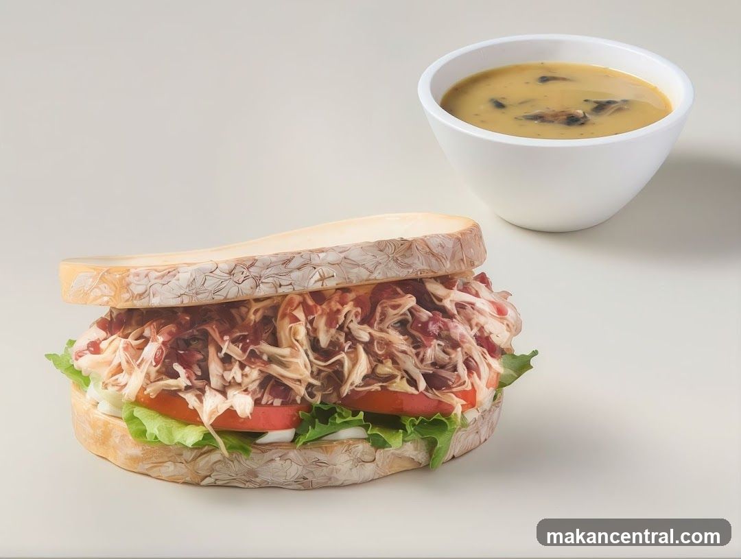 Chicken Sandwich and Soup