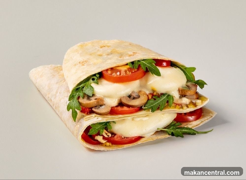 Mushroom and Tomato Wrap