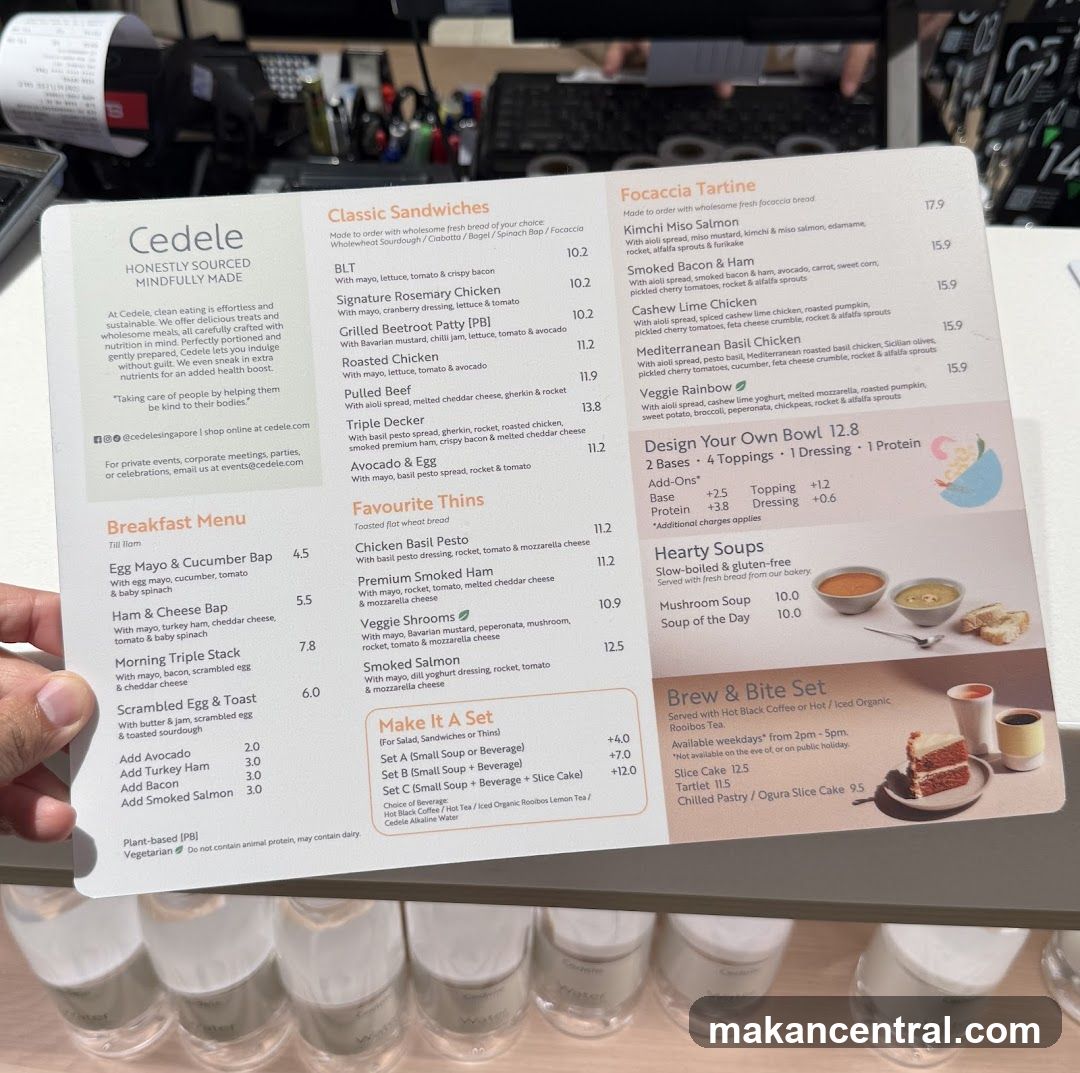 Cedele Menu