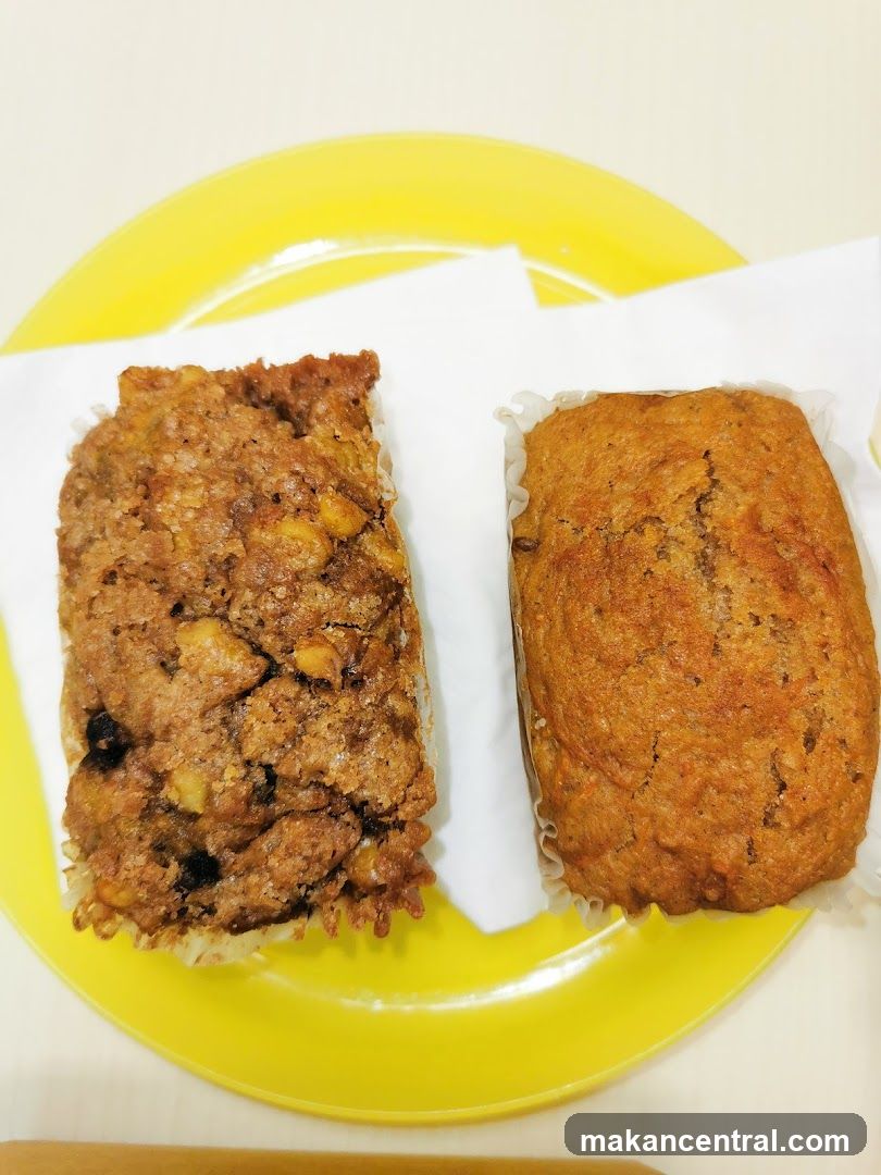 Two Baked Goods on a Yellow Plate