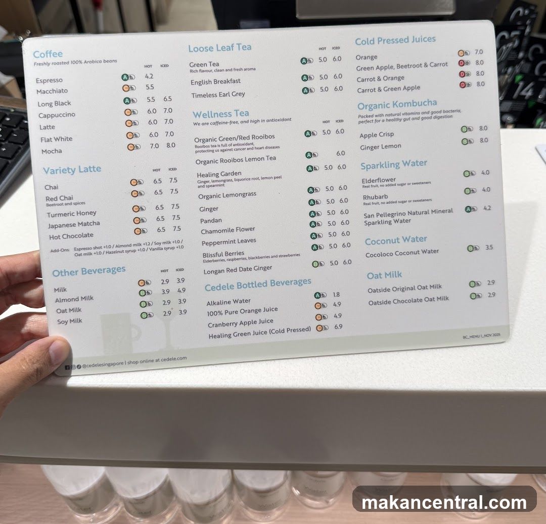 Cedele Menu