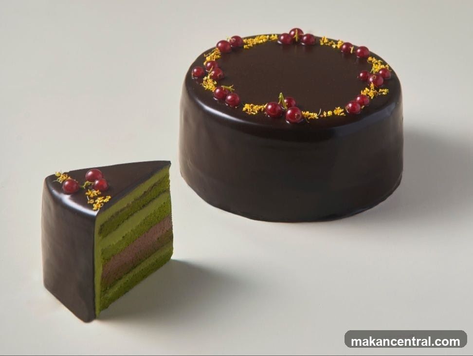 Chocolate and Matcha Cake