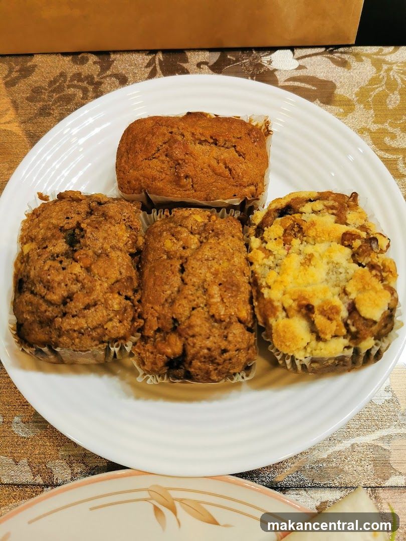 Four Muffins on a Plate