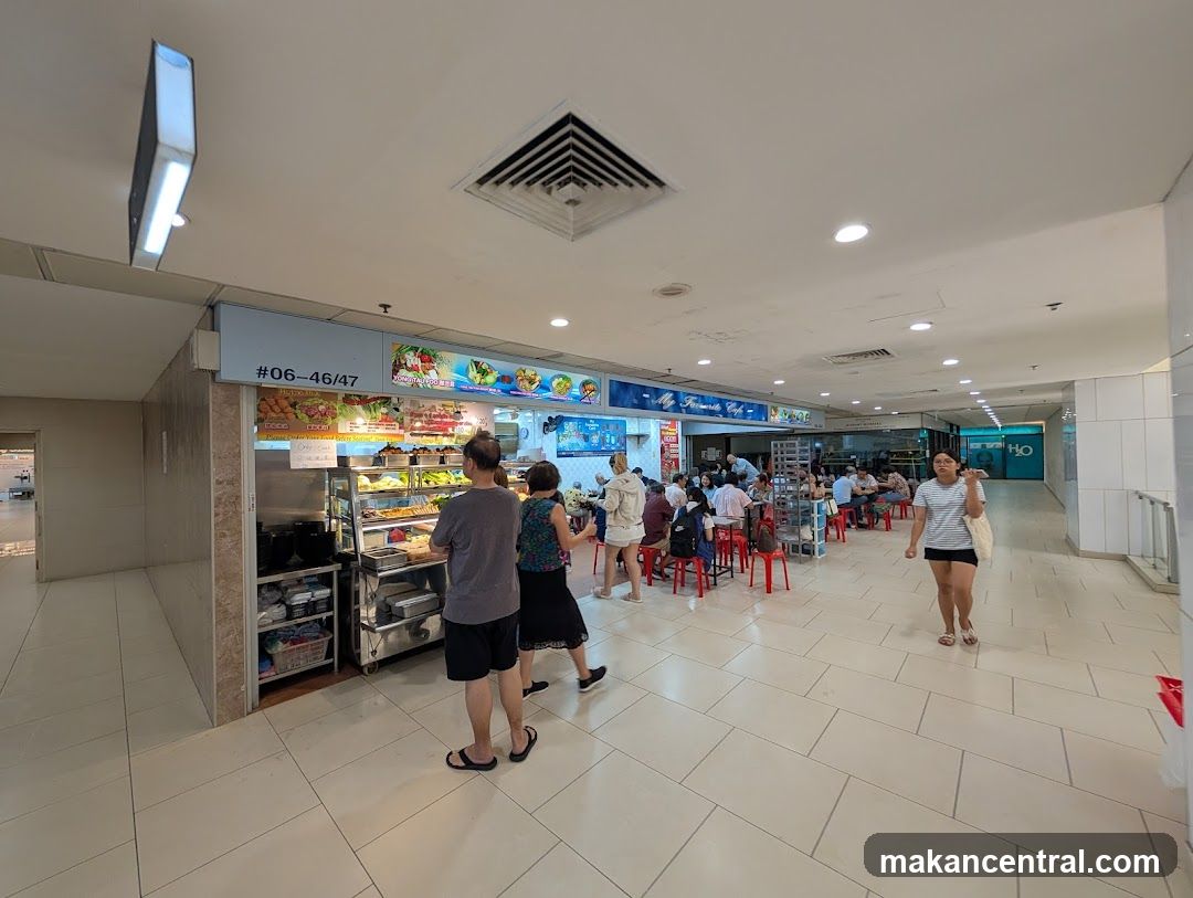 Food court stalls and seating