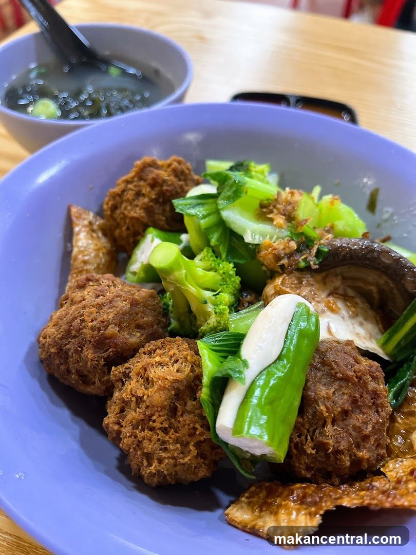 Bowl of Food with Soup