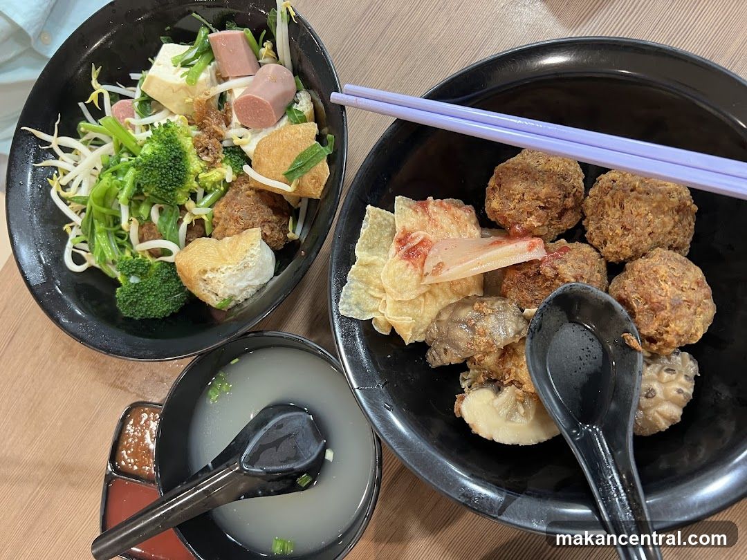 Noodles and Fried Balls