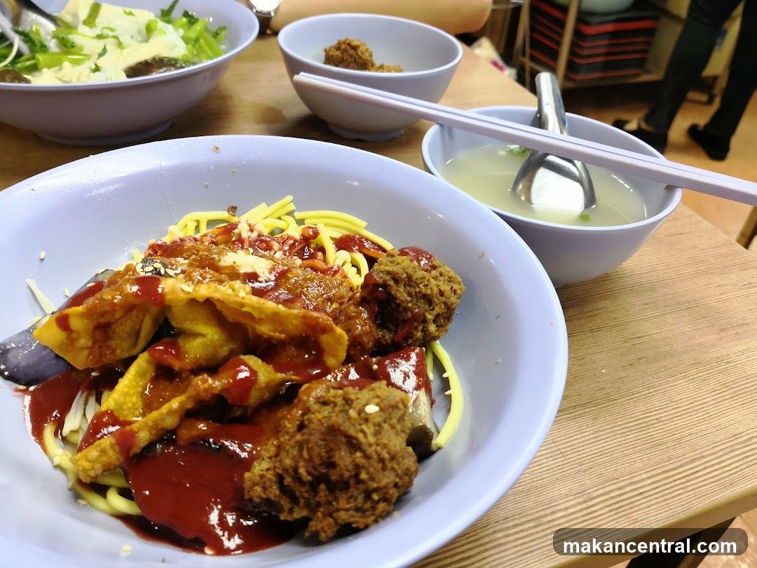 Noodles with Toppings and Soup