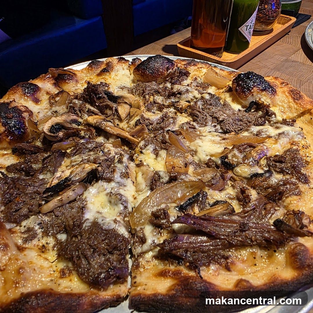 Steak and Mushroom Pizza