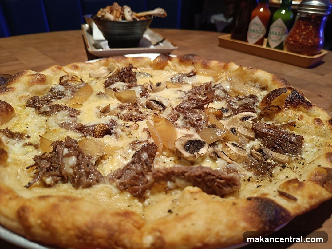 Pizza with Mushrooms and Meat