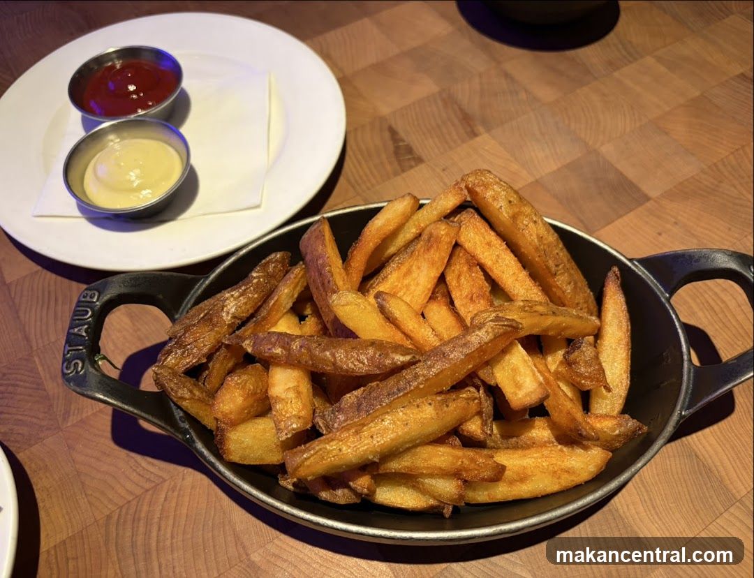 French Fries with Ketchup and Aioli