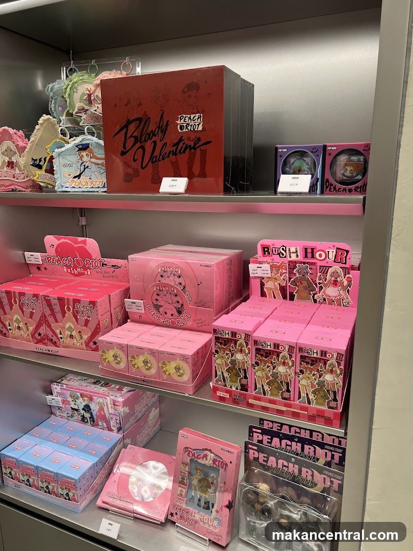 Peach Riot Merchandise Display