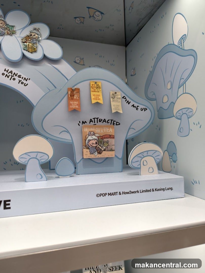 Mushroom-themed Display with Pins