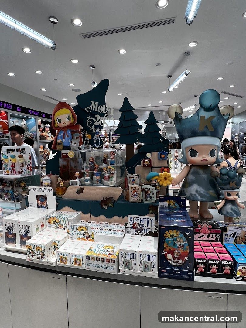 Display of collectible toys