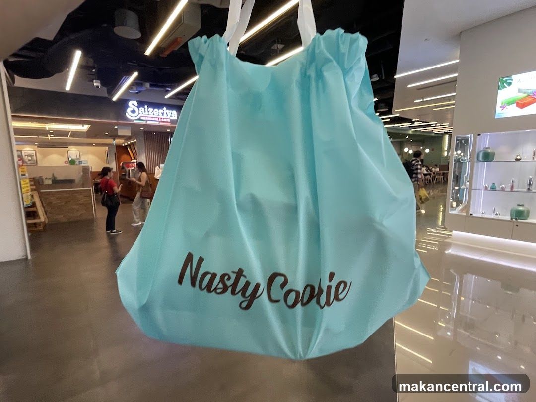 Light Blue Shopping Bag with "Nasty Cookie" Logo