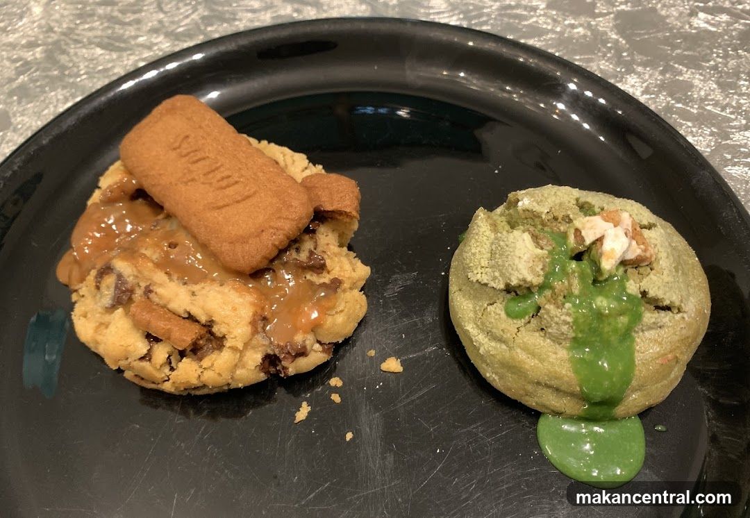 Two cookies on a plate