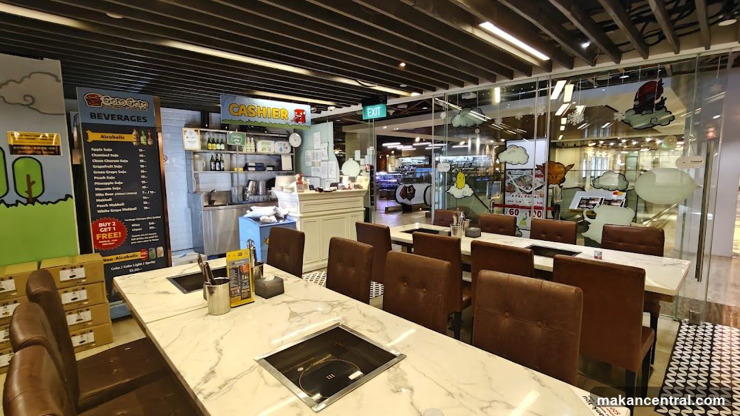 Restaurant Interior with Hot Pot Tables