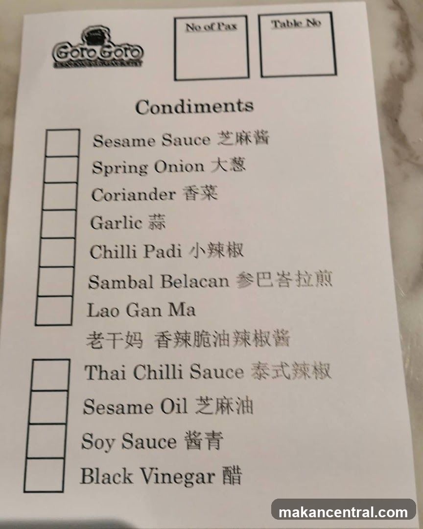 Goro Goro Condiments