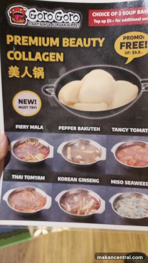 Goro Goro Steam Boat & Korean Buffet Menu