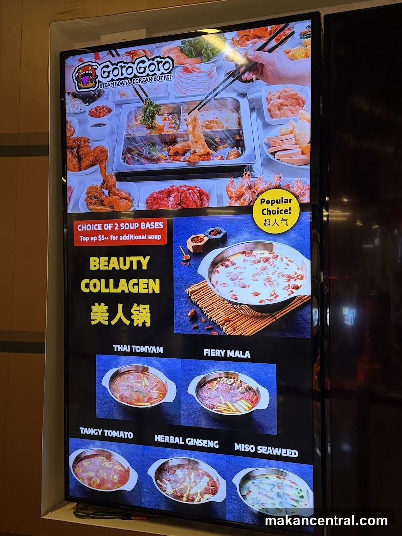 Goro Goro Steamboat & Korean Buffet Menu